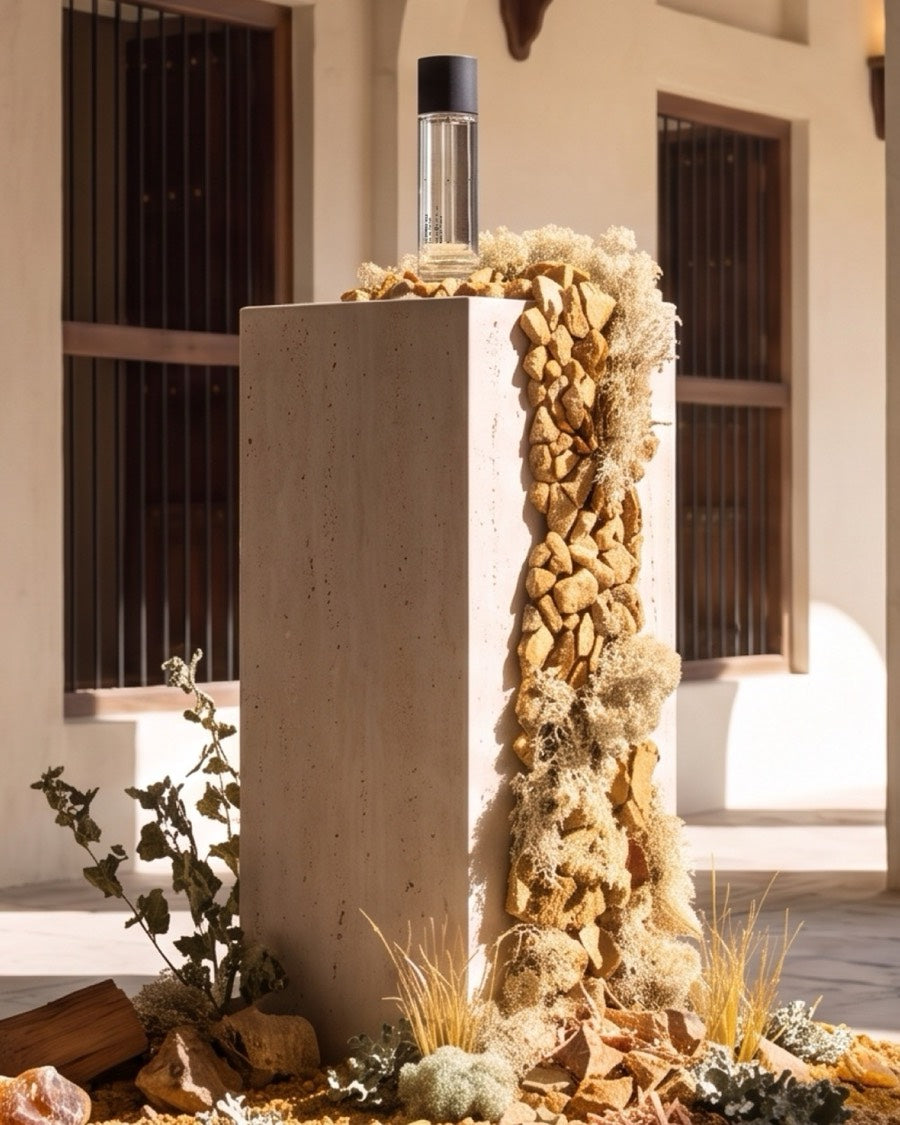 California Gold on a travertine podium in the gallery